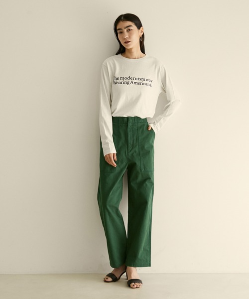 SALON adam et rope'（サロン アダム エ ロペ）の「【洗える】ヴィンテージライクイージーベイカーパンツ（その他パンツ・レディース・ブラック/グリーン/グリーン系その他・FREE）」の14枚目の写真