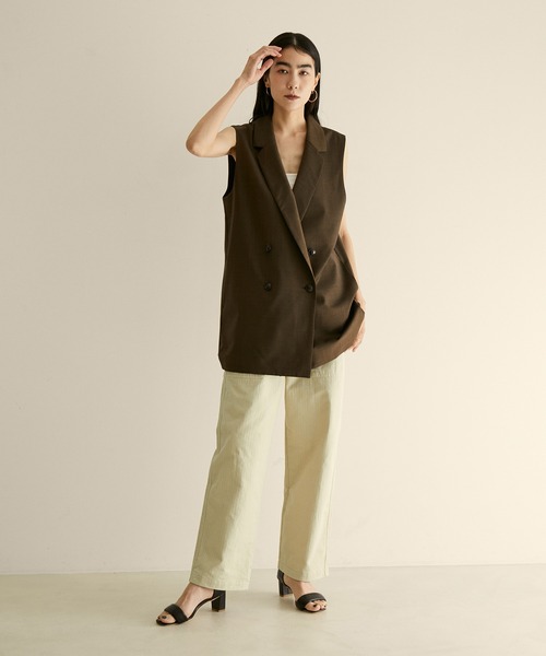 SALON adam et rope'（サロン アダム エ ロペ）の「【洗える】ヴィンテージライクイージーベイカーパンツ（その他パンツ・レディース・ブラック/グリーン/グリーン系その他・FREE）」の10枚目の写真