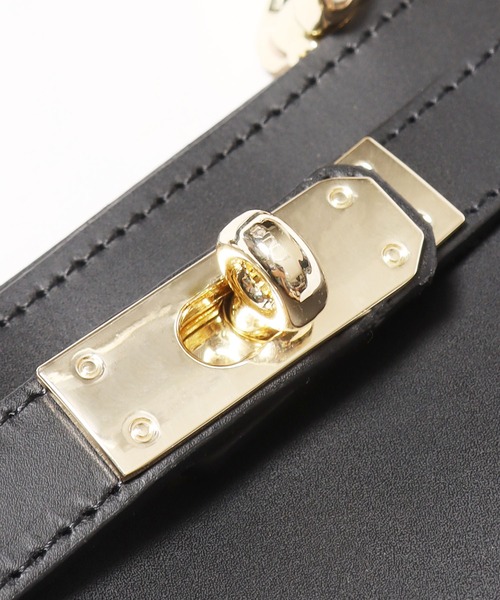 AULENTTI（オウレンティ）の「AULENTTI/オウレンティ ワンハンドルミニバッグ（ハンドバッグ・レディース・ブラック/キャメル/ブラウン・ONE SIZE）」の7枚目の写真