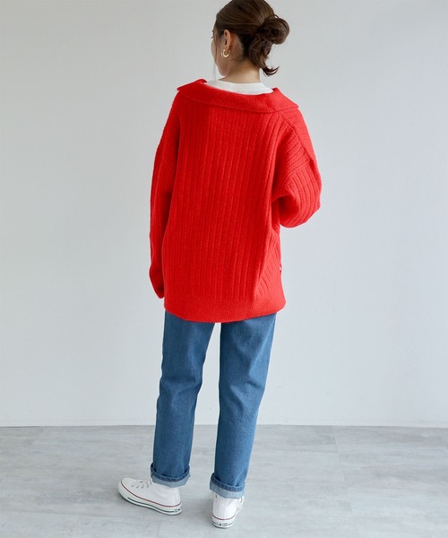 andme（アンドミー）の「デニムストレートパンツ（デニムパンツ・レディース・ブラック/ブルー/サックスブルー・M/L）」の6枚目の写真