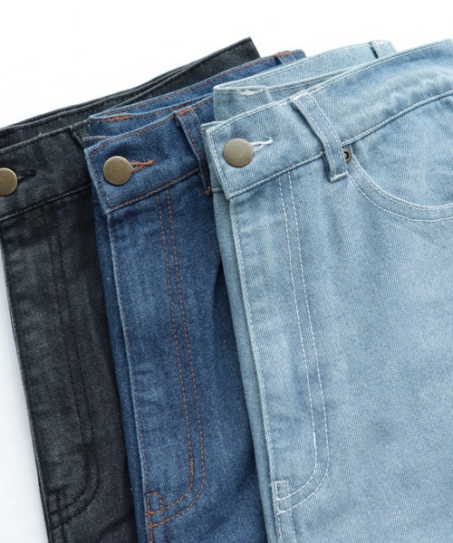 andme（アンドミー）の「デニムストレートパンツ（デニムパンツ・レディース・ブラック/ブルー/サックスブルー・M/L）」の19枚目の写真