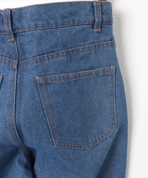 andme（アンドミー）の「デニムストレートパンツ（デニムパンツ・レディース・ブラック/ブルー/サックスブルー・M/L）」の22枚目の写真