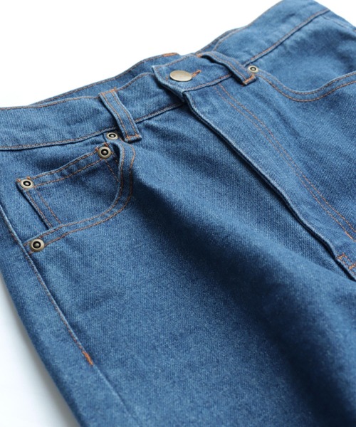 andme（アンドミー）の「デニムストレートパンツ（デニムパンツ・レディース・ブラック/ブルー/サックスブルー・M/L）」の20枚目の写真