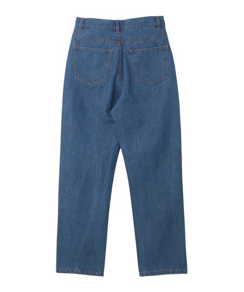 andme（アンドミー）の「デニムストレートパンツ（デニムパンツ・レディース・ブラック/ブルー/サックスブルー・M/L）」の15枚目の写真