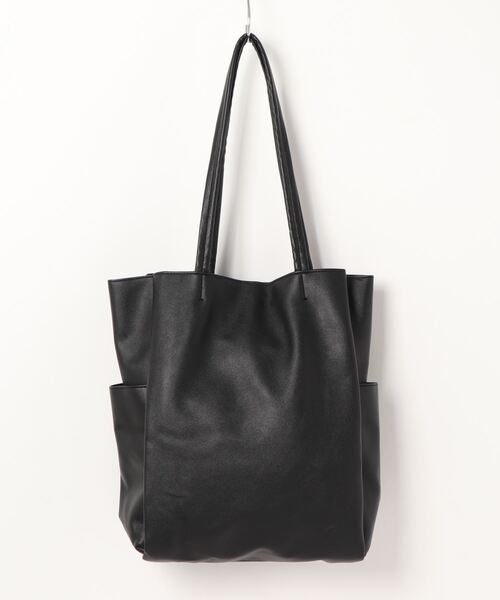 polka polka(ポルカポルカ)の「polka polka / ポルカポルカ 収納上手 ポケット トートバッグ レザー Storage tote SDI(トートバッグ・レディース・ブラック/ベージュ/グレー/グレイッシュベージュ/チャコール/シルバー・FREE)」の12枚目の写真
