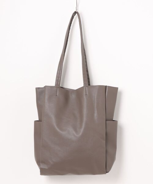 polka polka / ポルカポルカ 収納上手 ポケット トートバッグ レザー