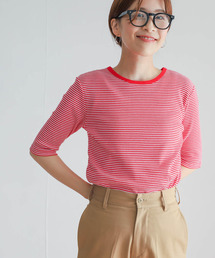 URBAN RESEARCH DOORS | ミジンボーダーテレコ6分袖Tシャツ(Tシャツ/カットソー)