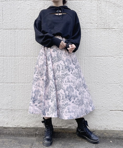 PAIN（ペイン）の「トワルドジュイロングスカート（スカート・レディース・ブルー/ピンク・FREE）」の4枚目の写真