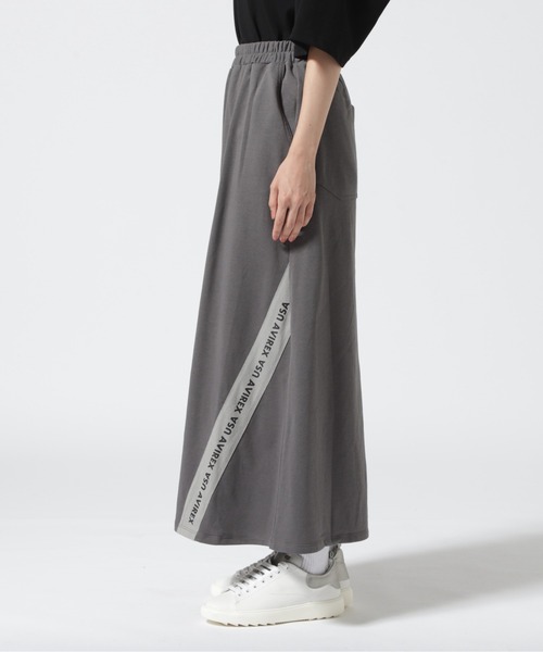 AVIREX（アヴィレックス）の「≪WEB&DEPOT限定≫TAPE LOGO SKIRT/ テープロゴスカート（スカート・レディース・チャコール/オリーブ系・F）」の5枚目の写真