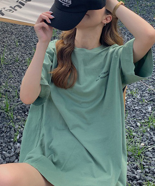 VENCEEXCHANGE(ヴァンスエクスチェンジ)の「シンプルロゴTシャツ(Tシャツ/カットソー・レディース・ホワイト/チャコールグレー/ワインレッド/グリーン・FREE)」の3枚目の写真