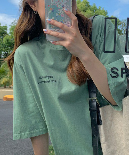 VENCEEXCHANGE(ヴァンスエクスチェンジ)の「シンプルロゴTシャツ(Tシャツ/カットソー・レディース・ホワイト/チャコールグレー/ワインレッド/グリーン・FREE)」の15枚目の写真