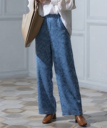 大きいサイズ シアージャガードワイドパンツ miclat