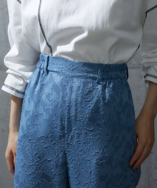 miclat（ミクラ）の「大きいサイズ シアージャガードワイドパンツ miclat（その他パンツ・レディース・ブラック/グレイッシュブルー・LL/4L/3L/L）」の13枚目の写真