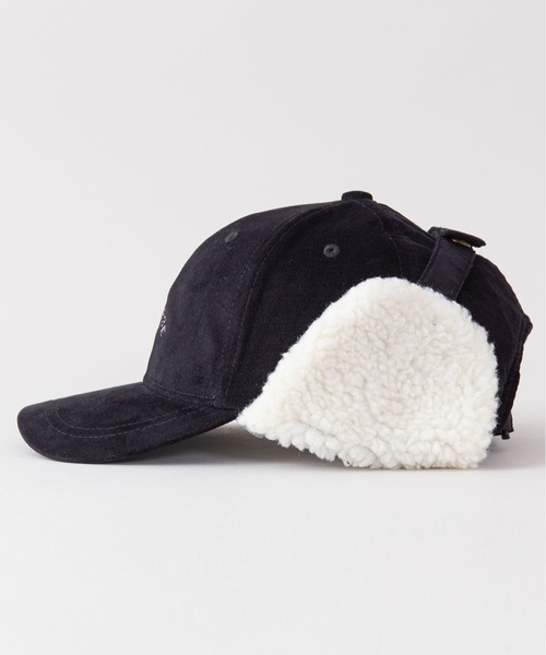 CONVERSE（コンバース）の「【CONVERSE/コンバース】　裏ボア使いのイヤーフラップ付　ワンポイントコーデュロイキャップ（キャップ・レディース・ブラック/ベージュ/アイボリー・FREE）」の9枚目の写真