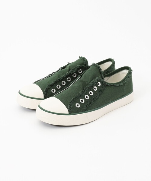 coen（コーエン）の「キャンバススリッポン22FW（スリッポン・レディース・ベージュ/ダークグリーン・XS/S/M/L/XL）」の12枚目の写真