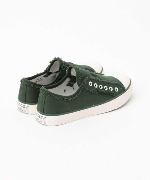 coen（コーエン）の「キャンバススリッポン22FW（スリッポン・レディース・ベージュ/ダークグリーン・XS/S/M/L/XL）」の14枚目の写真