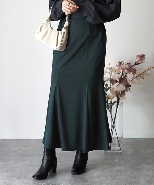 Riberry（リベリー）の「マーメイドロングスカート（スカート・レディース・ブラック/ダークブラウン/グリーン/ダークベージュ・FREE）」の19枚目の写真