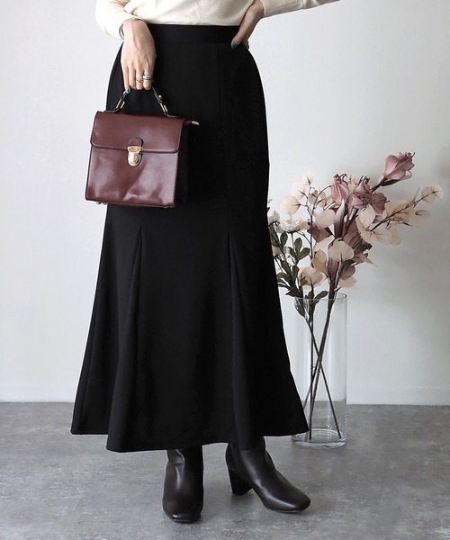 Riberry（リベリー）の「マーメイドロングスカート（スカート・レディース・ブラック/ダークブラウン/グリーン/ダークベージュ・FREE）」の11枚目の写真