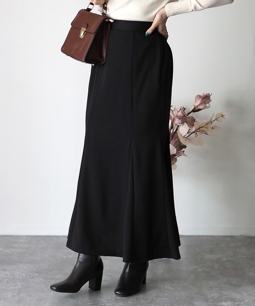 Riberry（リベリー）の「マーメイドロングスカート（スカート・レディース・ブラック/ダークブラウン/グリーン/ダークベージュ・FREE）」の15枚目の写真