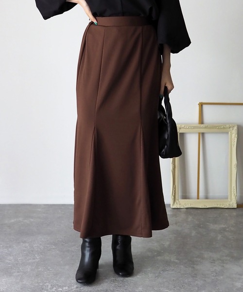 Riberry（リベリー）の「マーメイドロングスカート（スカート・レディース・ブラック/ダークブラウン/グリーン/ダークベージュ・FREE）」の10枚目の写真