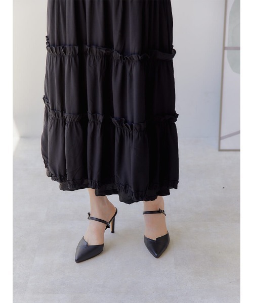 Ayla（アイラ）の「tiered frill shirt dress（シャツワンピース・レディース・ブラック・FREE）」の9枚目の写真