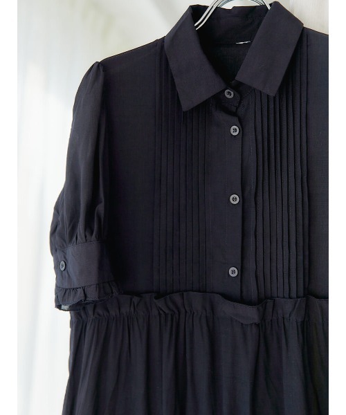 Ayla（アイラ）の「tiered frill shirt dress（シャツワンピース・レディース・ブラック・FREE）」の12枚目の写真