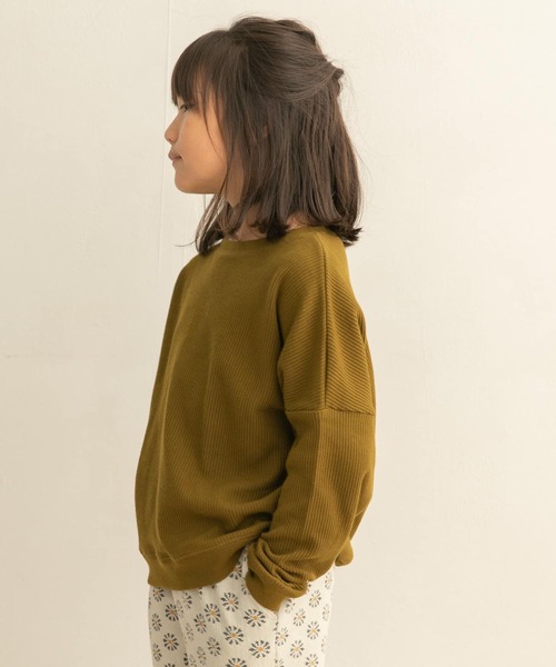 URBAN RESEARCH DOORS（アーバンリサーチドアーズ）の「『親子リンク』タックスリーブロングTシャツ(KIDS)（Tシャツ/カットソー・キッズ・オフホワイト/イエロー系その他・120/105/135）」の2枚目の写真