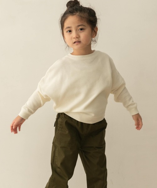 URBAN RESEARCH DOORS（アーバンリサーチドアーズ）の「『親子リンク』タックスリーブロングTシャツ(KIDS)（Tシャツ/カットソー・キッズ・オフホワイト/イエロー系その他・120/105/135）」の18枚目の写真