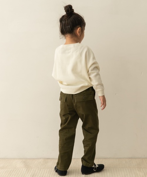 URBAN RESEARCH DOORS（アーバンリサーチドアーズ）の「『親子リンク』タックスリーブロングTシャツ(KIDS)（Tシャツ/カットソー・キッズ・オフホワイト/イエロー系その他・120/105/135）」の4枚目の写真