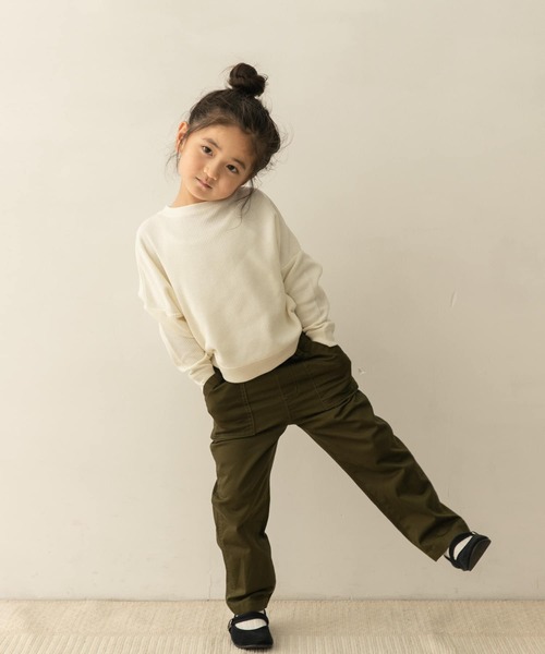 URBAN RESEARCH DOORS（アーバンリサーチドアーズ）の「『親子リンク』タックスリーブロングTシャツ(KIDS)（Tシャツ/カットソー・キッズ・オフホワイト/イエロー系その他・120/105/135）」の19枚目の写真