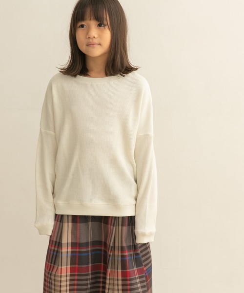 URBAN RESEARCH DOORS（アーバンリサーチドアーズ）の「『親子リンク』タックスリーブロングTシャツ(KIDS)（Tシャツ/カットソー・キッズ・オフホワイト/イエロー系その他・120/105/135）」の15枚目の写真