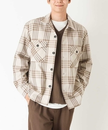 a.v.v | チェック柄CPOワイドジャケット(カバーオール)