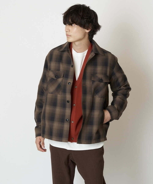 a.v.v(アーヴェヴェ)の「チェック柄CPOワイドジャケット(カバーオール・メンズ・ベージュ/ブラック・48/46/50)」の16枚目の写真