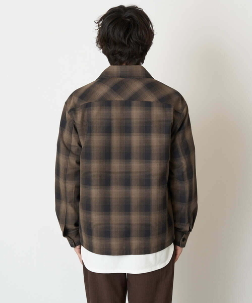 a.v.v(アーヴェヴェ)の「チェック柄CPOワイドジャケット(カバーオール・メンズ・ベージュ/ブラック・48/46/50)」の20枚目の写真