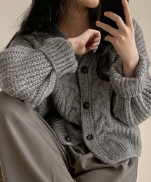 EPICKS | ケーブル編みボリュームスリーブカーディガン(カーディガン/ボレロ)