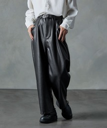 NILWAY | プライムPUレザーワイドストレートパンツ(その他パンツ)