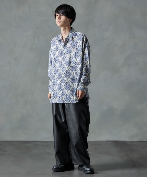 NILWAY（ニルウェイ）の「プライムPUレザーワイドストレートパンツ（その他パンツ・メンズ・ブラック/カーキ/チャコール・SMALL/MEDIUM/LARGE）」の8枚目の写真