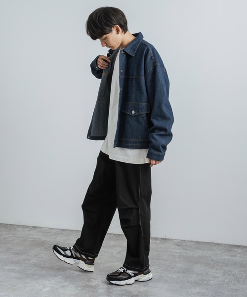 Rocky Monroe(ロッキーモンロー)の「ワイドシルエット コットンツイルバルーンスノーパンツ(カーゴパンツ・メンズ・ブルー/ベージュ/ブラック/マスタード/オレンジ/グリーン/ホワイト・XL/M/L)」の13枚目の写真