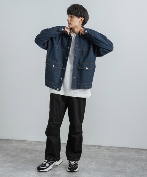 Rocky Monroe(ロッキーモンロー)の「ワイドシルエット コットンツイルバルーンスノーパンツ(カーゴパンツ・メンズ・ブルー/ベージュ/ブラック/マスタード/オレンジ/グリーン/ホワイト・XL/M/L)」の14枚目の写真