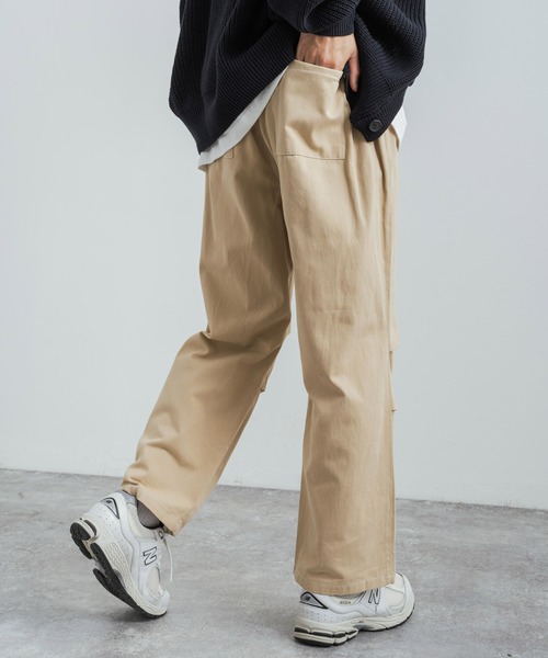 Rocky Monroe(ロッキーモンロー)の「ワイドシルエット コットンツイルバルーンスノーパンツ(カーゴパンツ・メンズ・ブルー/ベージュ/ブラック/マスタード/オレンジ/グリーン/ホワイト・XL/M/L)」の16枚目の写真