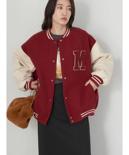 earth music&ecology（アースミュージックアンドエコロジー）の「ワッペンスタジャン（スタジャン・レディース・レッド/ネイビー/グリーン・FREE）」の10枚目の写真