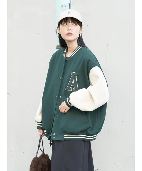 earth music&ecology（アースミュージックアンドエコロジー）の「ワッペンスタジャン（スタジャン・レディース・レッド/ネイビー/グリーン・FREE）」の20枚目の写真