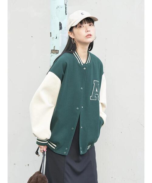 earth music&ecology（アースミュージックアンドエコロジー）の「ワッペンスタジャン（スタジャン・レディース・レッド/ネイビー/グリーン・FREE）」の22枚目の写真