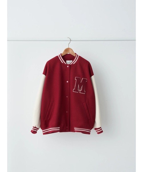 earth music&ecology（アースミュージックアンドエコロジー）の「ワッペンスタジャン（スタジャン・レディース・レッド/ネイビー/グリーン・FREE）」の4枚目の写真