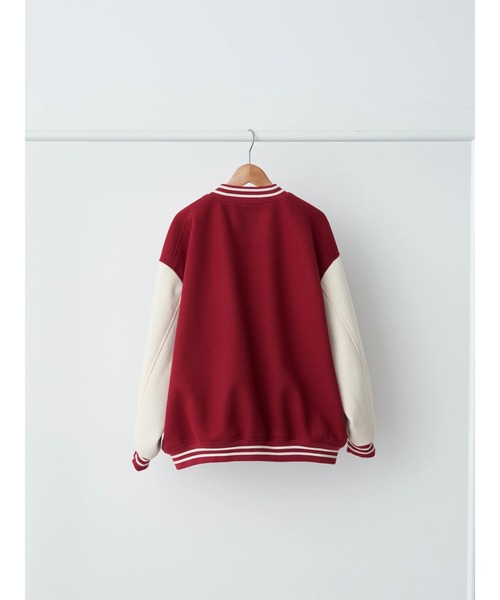 earth music&ecology（アースミュージックアンドエコロジー）の「ワッペンスタジャン（スタジャン・レディース・レッド/ネイビー/グリーン・FREE）」の5枚目の写真