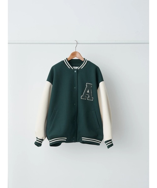 earth music&ecology（アースミュージックアンドエコロジー）の「ワッペンスタジャン（スタジャン・レディース・レッド/ネイビー/グリーン・FREE）」の6枚目の写真