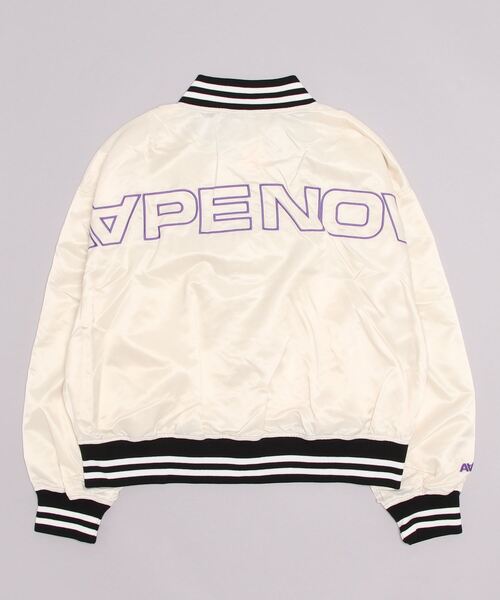 AAPE BY A BATHING APE（エーエイプバイアベイシングエイプ）の「AAPE LIGHT WEIGHT JACKET（スタジャン・レディース・ダークグレー/アイボリー・XX-SMALL/X-SMALL）」の11枚目の写真