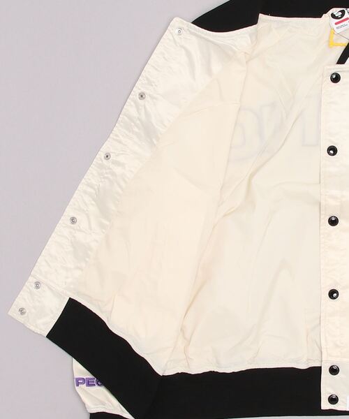 AAPE BY A BATHING APE（エーエイプバイアベイシングエイプ）の「AAPE LIGHT WEIGHT JACKET（スタジャン・レディース・ダークグレー/アイボリー・XX-SMALL/X-SMALL）」の12枚目の写真