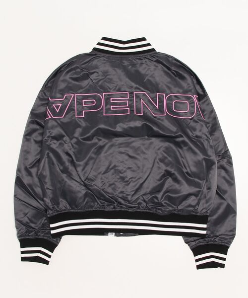 AAPE BY A BATHING APE（エーエイプバイアベイシングエイプ）の「AAPE LIGHT WEIGHT JACKET（スタジャン・レディース・ダークグレー/アイボリー・XX-SMALL/X-SMALL）」の13枚目の写真