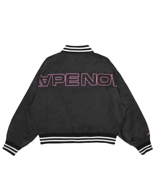 AAPE BY A BATHING APE（エーエイプバイアベイシングエイプ）の「AAPE LIGHT WEIGHT JACKET（スタジャン・レディース・ダークグレー/アイボリー・XX-SMALL/X-SMALL）」の7枚目の写真